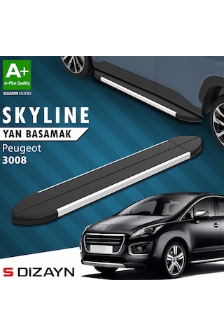 S-dizayn Peugeot 3008 Skyline Aluminyum Yan Basamak 183 Cm 2009-2013 A+ Kalite