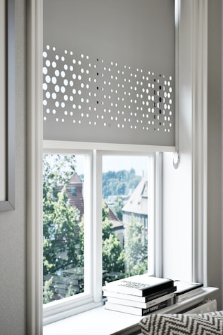 Auralight Lazer Kesim Mat Stor Perde, Lazer Kesimli Klasik Serisi, C-4004 Antrasit Renk