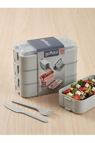 Gondol Lunch Box Saklama Kabı Gri