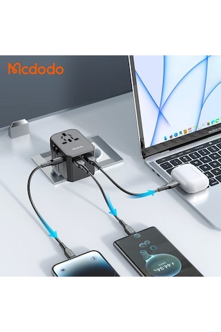 Mcdodo CP-4290 33 W PD Hızlı Şarj Universal Seyahat Adaptörü Siyah