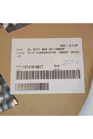 Ce1e102mwvang 1000mf 25v 12.5x15 Smd Kondansatör 25 Adet