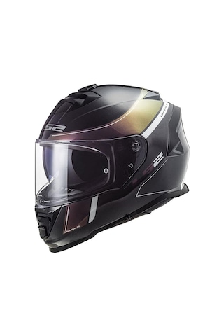 Ls2 Storm 2 Velvet Full Face Motosiklet Kaskı 66909 Mat Siyah Gök Kuşağı
