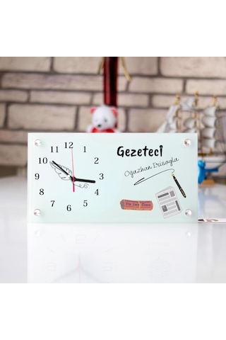 Ressamlara Özel Tasarımlı Masa Üstü Cam Saat