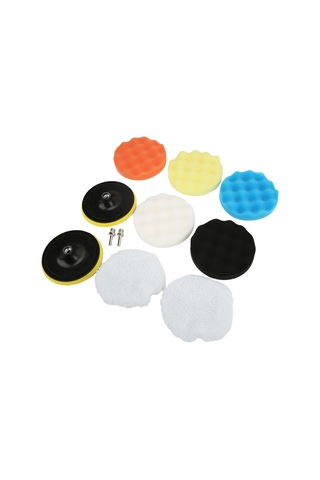 Moveevo 6 İnç 11 Parça Araç Cila Seti: Pnömatik/elektrikli Cila Makinesi İçin, Fiber-sünger Paspaslar, Hızlı Değişim Kanca-loop Tasarımı, Ayna Parlaklığı Artırır