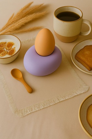 Demcey Home Yumurta Sunum Tabağı Yumurtalık Stand Mor Çok Renkli