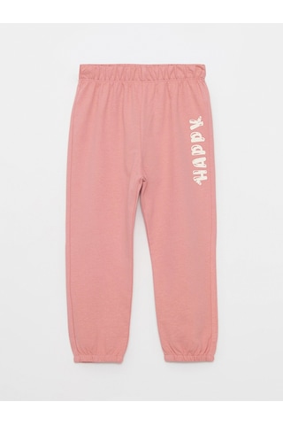LC Waikiki Lcw Baby Pembe Beli Lastikli Baskılı Kız Bebek Eşofman Alt