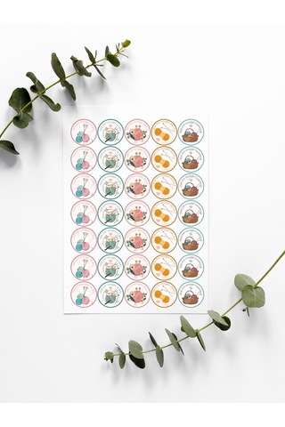 El Emeği Örgü Teşekkür Ederiz Stickers Paketleme Kargo Çıkartma