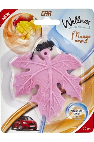 Wellnax Yaprak Oto Kokusu Ferahlatıcı Mango 5 Adet