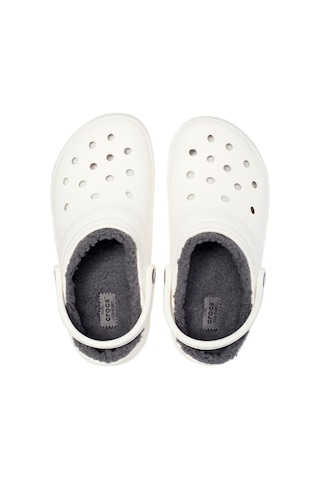 Crocs Classic Lined Clog Unisex Beyaz İçi Yünlü Günlük Terlik 203591-1om Beyaz