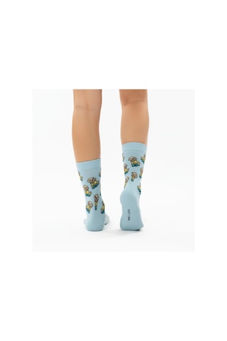 Gost Liria Cute Dog Socks Desenli Unisex Soket Çorap Mavi