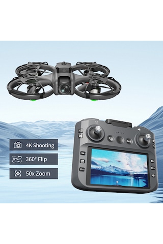 İdragon U9 Katlanabilir Mini Drone Ekranlı Kumanda Fırçasız Motor Hd Kamera Çift Bataryalı
