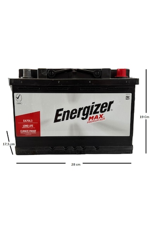 Energizer 12 Volt 70 Amper Agm 760 A En