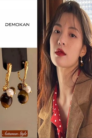 Kadın Küpe İthal Vip Seri Akrilik Taşlı Autumn Küpe Altın Kadın Küpe İthal Vip Seri Akrilik Taşlı Autumn Küpe Altın