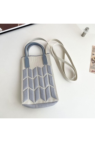 "akıllı Telefonlar Ve Kartlar İçin Ayarlanabilir Kayış Ve Üst Saplı Kompakt Telefon Crossbody Cüzdan" Blue