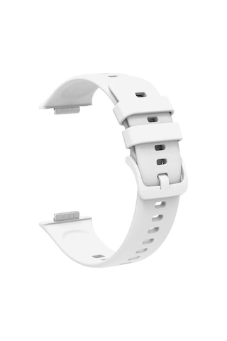 Ekılıf - Huawei Watch Fit 2 Uyumlu - Kordon Silikon Kordon Krd-43 - Beyaz