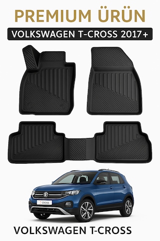 Volkswagen T-cross 2017+ Uyumlu 3d Havuzlu Oto Paspas Premium