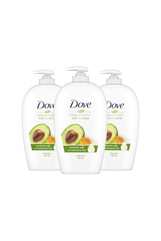 Dove Avokado Yağı Ve Kalendula Özü Nemlendirici Sıvı Sabun 3 x 450 ML