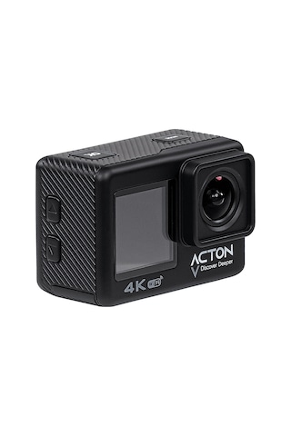 Acton Gold 4k Çift Ekranlı Aksiyon Kamerası Siyah