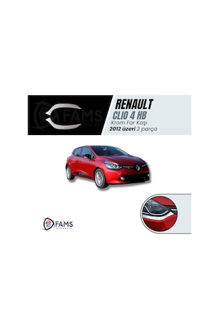 Renault Clio 4 Hb Krom Far Çerçevesi 2 Prç. 2012-2016 P.Çelik