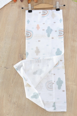 Kız Erkek Bebek Unisex Pazen Kundak Battaniye Stl6596 Beyaz - Fuşya