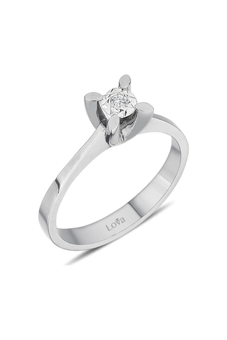 Lova 0,30 Karat Efektli Pırlanta Tektaş Yüzük - 1070089