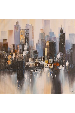 Deniz Büyük Boy El Yapımı Yağlı Boya Tablo 116x115cm
