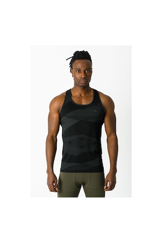 Maraton Active Ekstra Slim Erkek Atlet Yaka Kolsuz Training Siyah Atlet 824011-Siyah