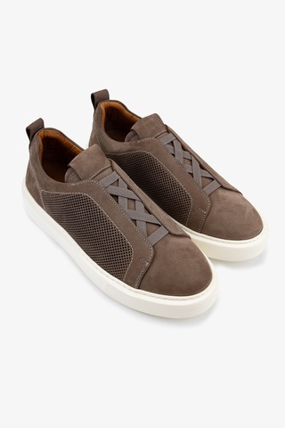 Valmenti Erkek Hakiki Deri Vizon Nubuk Sneakers & Spor Ayakkabı 1093 1302 Erk Ayk Y26 Vızon Nbk