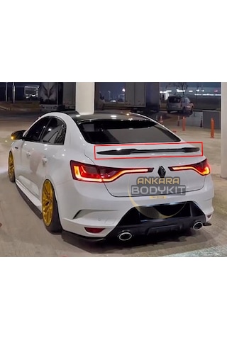 Megane 4 Yarasa Bagaj Spoiler - Parlak Siyah - Fiberglass