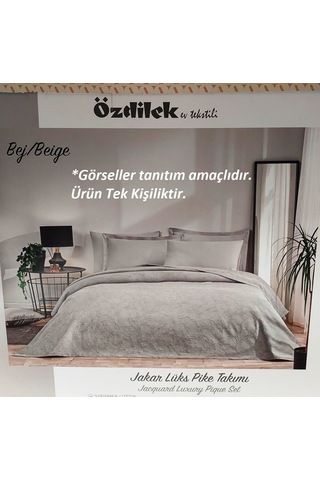 Özdilek Rf-bej-jakar Lux Z Tek Kiş.pike Takımı 2 Yastık Kılıflı