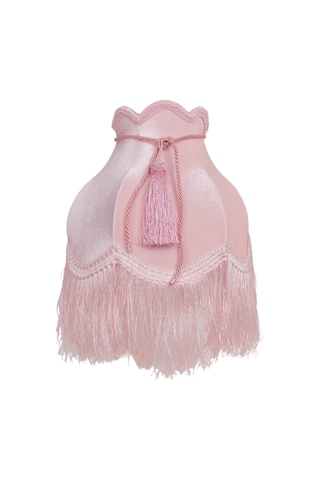 Pudra Kadife Kaplı Yatak Odası Salon İçin Vintage Abajur AB0341 Diğer