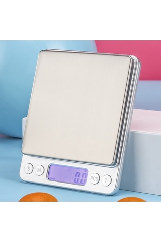 Novahub 3kg Hassas Mutfak Terazisi - 0.1g Doğruluk, 2 Tepsili, Lcd Ekranlı, Taşınabilir Gıda Ve Mücevher Tartısı Çok Renkli/ Çok Renkli