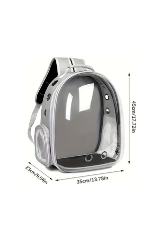 Willowhaven Mavi Büyük Kapasiteli Şeffaf Kedi Sırt Çantası - Havalandırmalı Taşınabilir Evcil Hayvan Taşıyıcı