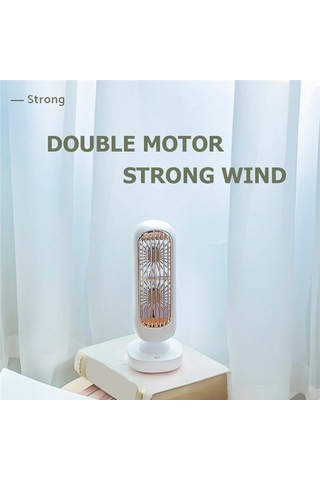 Çalışma Için Yeni Stand Usb Fan Pil Şarj Edilebilir Kule Masa Fanı 1 6875 Pembe