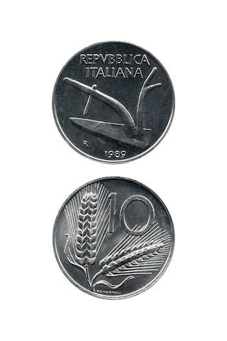 İtalya, 10 Lire 1989, Çil Eski Madeni Para