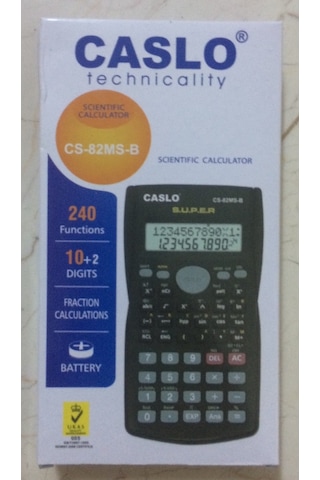 Caslo CS-82MS-B 240 Bilimsel Fonksiyonlu 12 Hane Hesap Makinesi