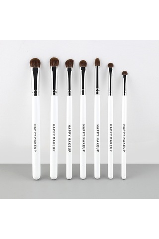 Vkemall Doğal At Kılı Göz Fırçası Seti - 7 Parça, Taşınabilir, Yüksek Kalite Ahşap Sap, Çeşitli Renk Seçenekleri