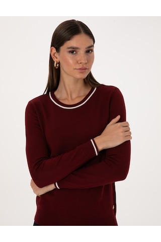 Pierre Cardin Kadın Vişne Kazak /triko 50315910-vr223 Vişne