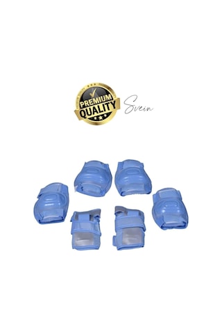 Svein Premium Çocuk İçin Paten Kaykay Scooter Bisiklet Koruyucu Dizlik Dirsek Set Takımı 6 Parça Ekipman Çok Renkli
