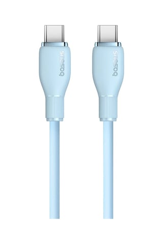Baseus Pudding Type-C To Type-C 100 W Hızlı Şarj Kablosu 1.2 M. Mavi