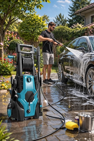 Butools ST-16 180 Çelik Şanzuman Musluk ve Kovadan Çekme Yüksek Basınçlı Yıkama Makinesi Mavi