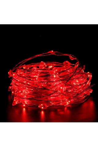Peri Led 5 Metre Pilli Kırmızı Renk Dekoratif Aydınlatma 1.kalite Kırmızı