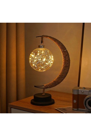 Lamba Hattı Rattan El Yapımı Kenevir Halat Ferforje Gece Lam Çok Renkli