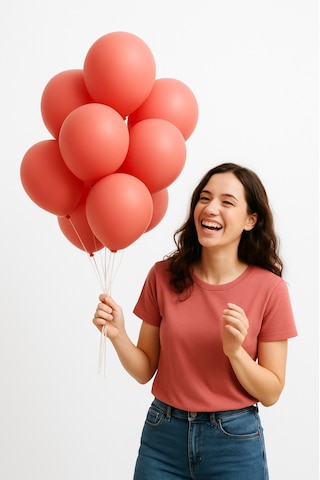 Pastel Balon 9 İnc 23 Cm Helyum Uyumlu 10 Adet Doğum Günü Kutlama Parti Süs Malzemesi Kırmızı