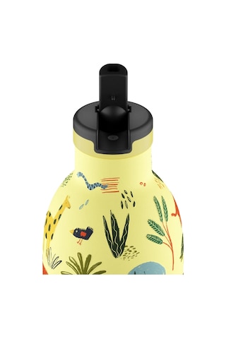 Clima Bottle Jungle Friends Pipetli Paslanmaz Çelik Termos 330 Ml Sarı