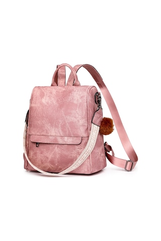 Ayan Rüzgarlı Pu Toptan Çok Fonksiyonlu Sırt Çantası-pembe Pembe