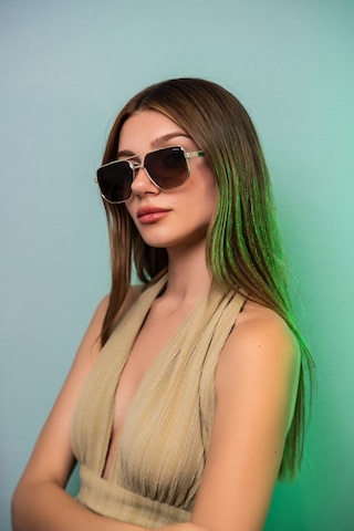 Montblack Mb2a703 C2-sarı Kahve Erkek Güneş Gözlüğü Altın