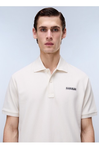 Napapijri E-small Box Ss-np0a88tqn1j1 Bej Erkek Polo T-shirt