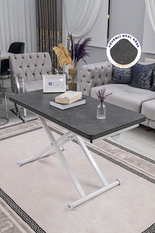 Home Üst Tabla Mdf Kartal Oval Köşe Alt Beyaz