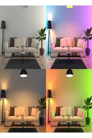 Rgb Uzaktan Kumandalı Led Lamba Ambiyans Aydınlatma Renk Değiştiren Ampul Led Işık 1 Ad